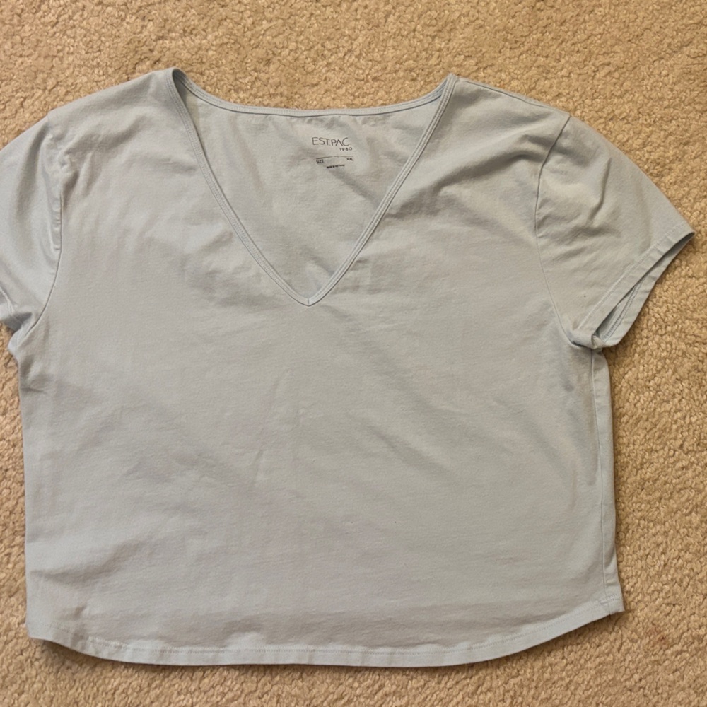 PacSun Light Blue V-Neck Tee